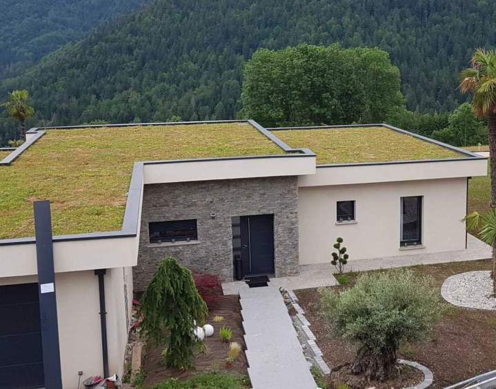 Création de terrasses végétalisées modernes et écologiques.